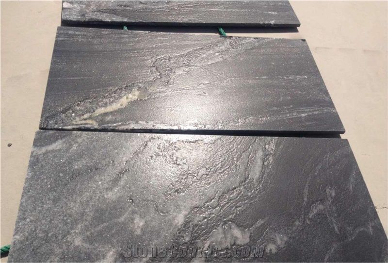 Black Cosmic Snowflake Granite Garden Floor Tile