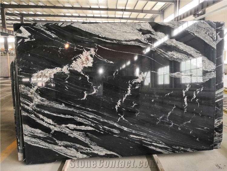 Black Cosmic Snowflake Granite Garden Floor Tile
