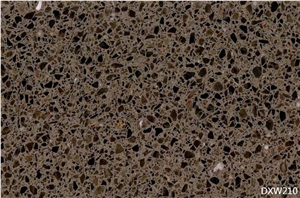 Solid Surface Brown Quartz Chips Terrazzo Tile Solid Surface Brown Quartz Chips Terrazzo Tile