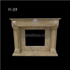 Travertine Fireplace