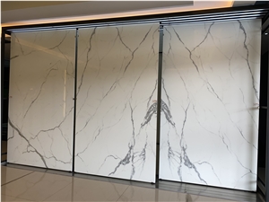 Bianco Calacatta Vein Nano Glass Crystallized Slab