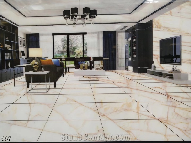 China Spider Golden Marble Red Line Slabs & Tiles