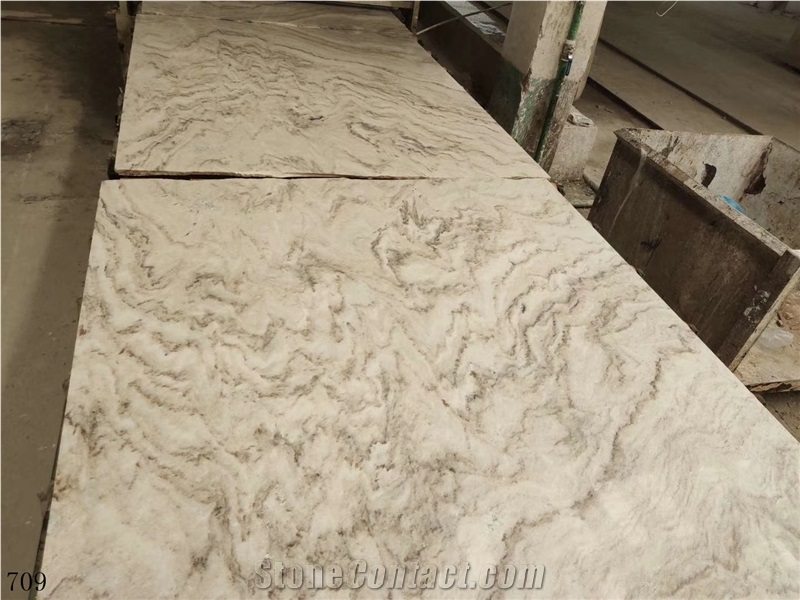 China White Sands Marble Bai Sha Limestone Slabs