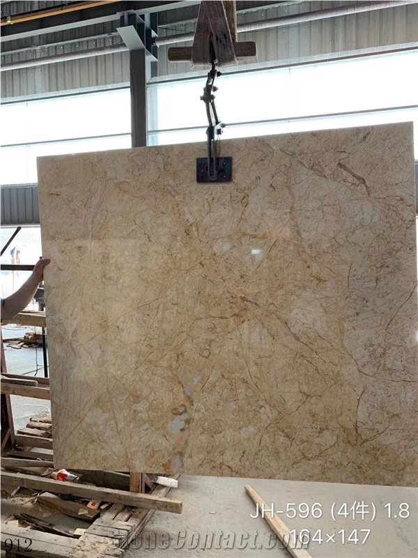 Goose Feather Gold Marble Yellow Slabs