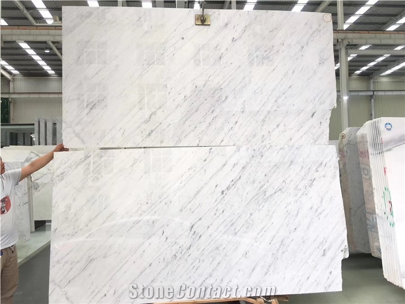 Italy White Bianco Carrara Marble Slabs Light Vein