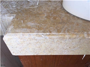 Kinsale Golden Marble Slabs White Feature