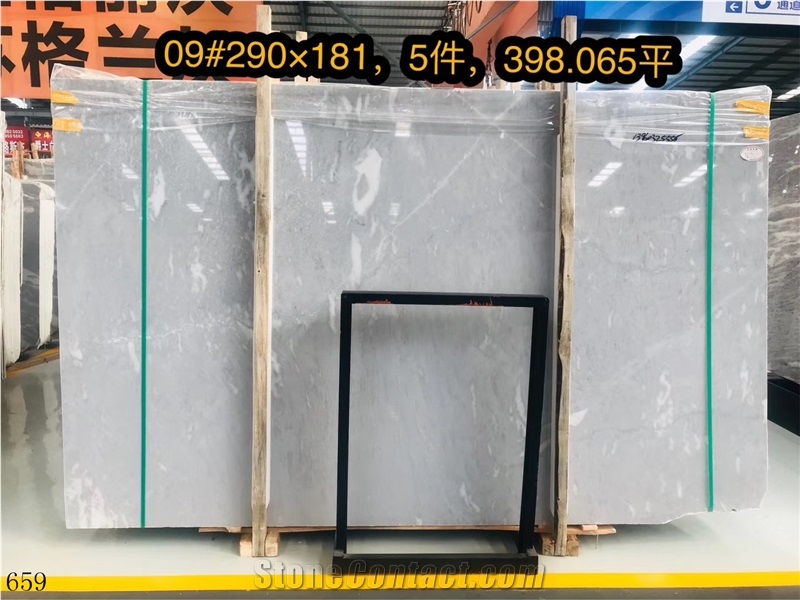Light Blue Cloud Marble Azul Cielo Slabs Polished