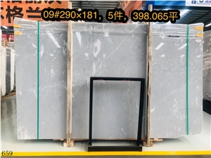 Light Blue Cloud Marble Azul Cielo Slabs Polished