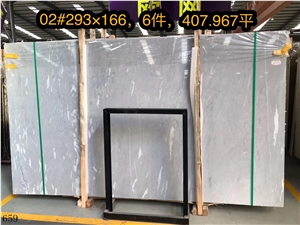 Light Blue Cloud Marble Azul Cielo Slabs Polished