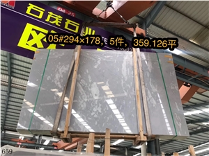 Light Blue Cloud Marble Azul Cielo Slabs Polished