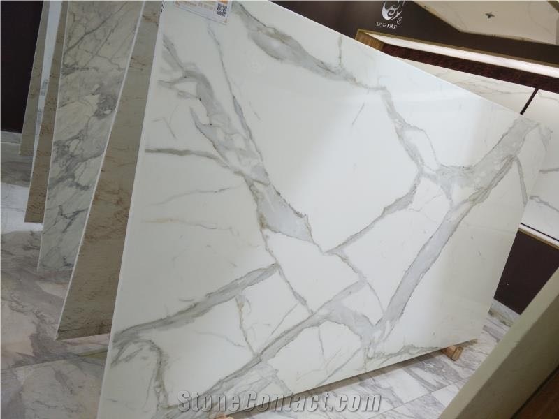Marble Vein Nano Glass Stone Crystallized Slab