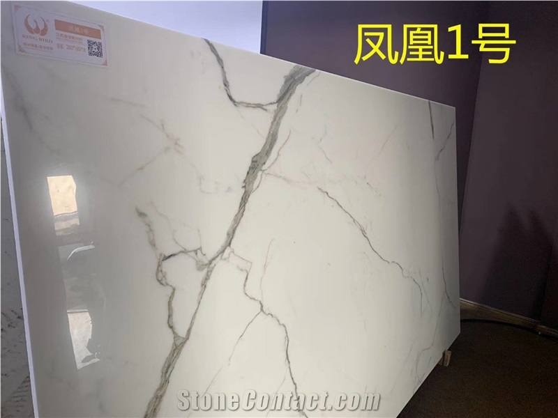 Marble Vein Nano Glass Stone Crystallized Slab