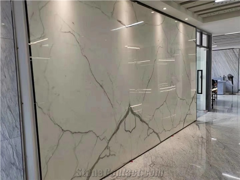 Nano Glass 3 Crystallized Stone Slab Marble Vein