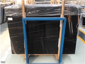 Noir Aziza Lauren Black Gold Marble Slab Wall Tile Noir Aziza Lauren Black Gold Marble Slab Wall Tile