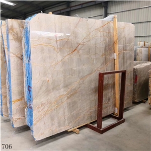 Picasso Gold Turkey Yellow Marble Wall Covering