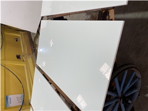 Pure White Nano Glass Stone Crystallized Slab Tile