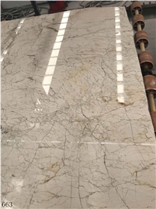 Sun Ice Flower Marble Slabs Cream Floor Tiles