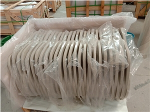 Beige Quartz Irregular Table Top Artificial Stone