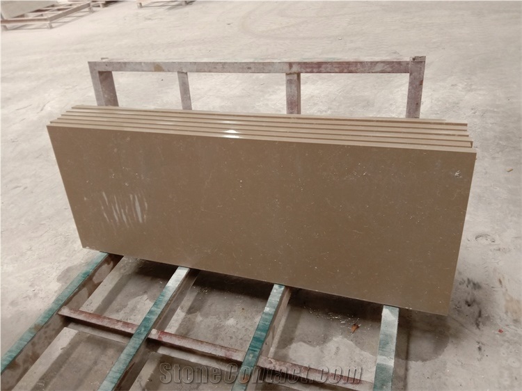 Brown Calcatta Quartz Prefab Countertops