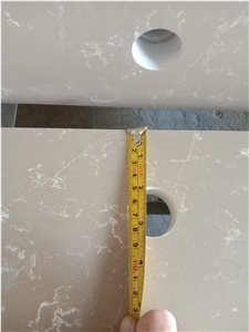 Brown Calcatta Quartz Prefab Countertops