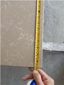 Brown Calcatta Quartz Prefab Countertops