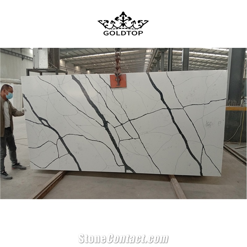 Calacatta Quartz Stone Big Size For Construction