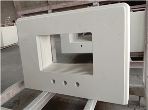 Carrara White Quartz for Vanity Top Table Top