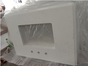 Carrara White Quartz for Vanity Top Table Top