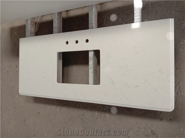 Carrara White Quartz for Vanity Top Table Top