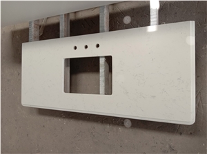 Carrara White Quartz for Vanity Top Table Top