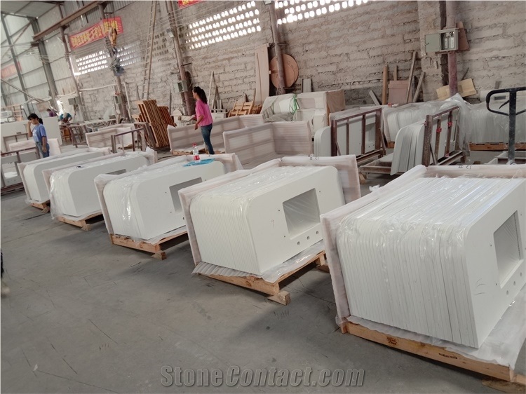 Carrara White Quartz Vanity Countertops