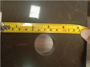 China Quartz Countertops Black with Gold Vein