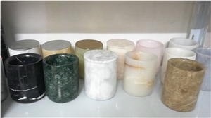 Chinese Polished Candle Holders with Lid