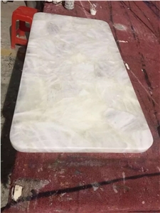Crystal White Semiprecious Stone Slab Tiles