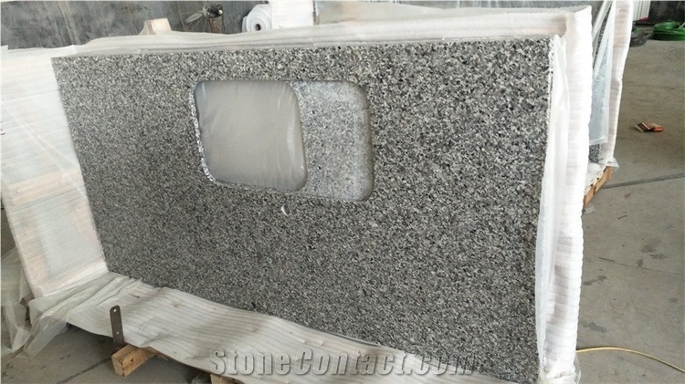 Customized White Granite Swan White Kitchen Top