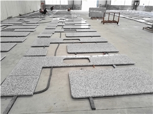 G439 White Granite Prefab Bathroom Vanity Top