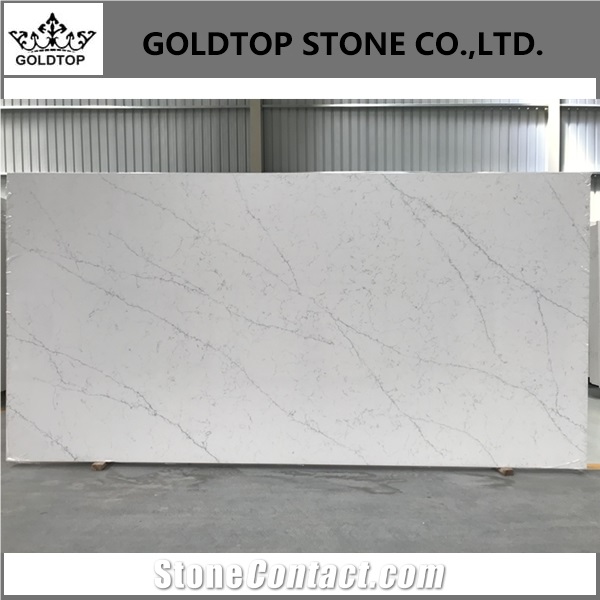 New Calacatta Statuary White Quartz Slabs 5016