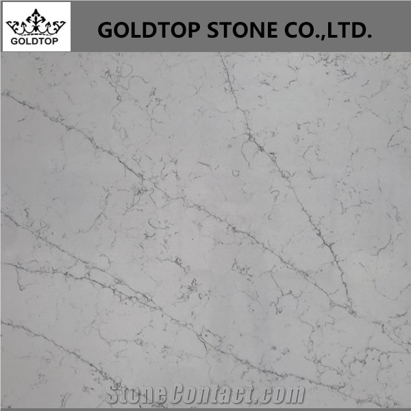 New Calacatta Statuary White Quartz Slabs 5016