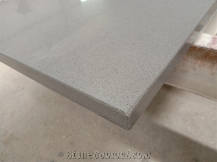 Pure Grey Quartz Slabs for Countertops Vanity Tops
