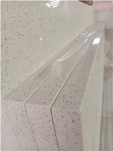 Sparkle White Polished Prefab Countertops