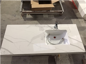 White Calacatta Quartz Countertops