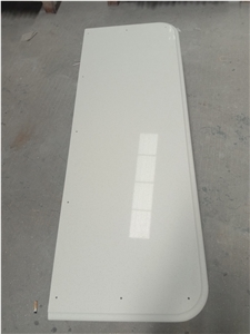 White Quartz Prefab Countertops for Kitchen Top