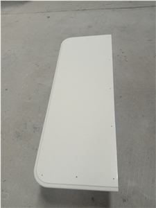 White Quartz Prefab Countertops for Kitchen Top
