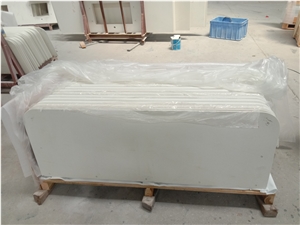White Quartz Prefab Countertops for Kitchen Top