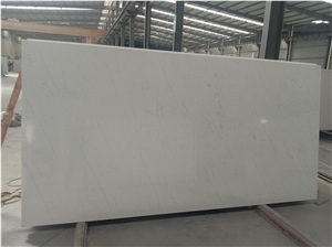 White Solid Surface Sheets Clacatta Quartz Slabs