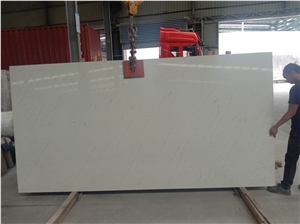 White Solid Surface Sheets Clacatta Quartz Slabs