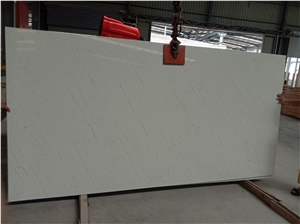 White Solid Surface Sheets Clacatta Quartz Slabs