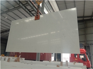 White Solid Surface Sheets Clacatta Quartz Slabs