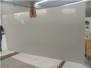 White Solid Surface Sheets Clacatta Quartz Slabs