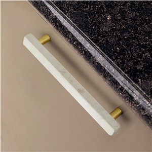 Beige Marble Handle Cabinet Knobs for Kitchen